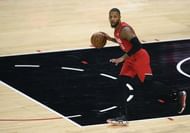 Damian Lillard #0 of the Portland Trail Blazers.